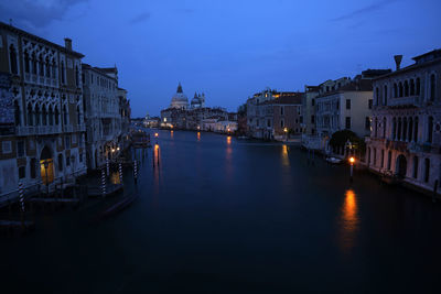 Grand canal in venice at dusk