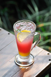 Close-up of drink on table