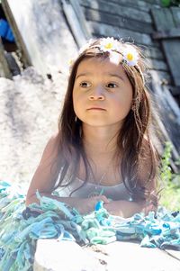 Close-up portrait of young girl