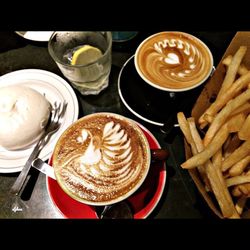 Close-up of coffee on table