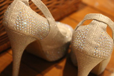 Silver high heels. high angel 