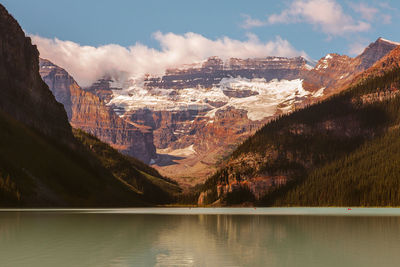 Beautiful shot at the lake louise in canada