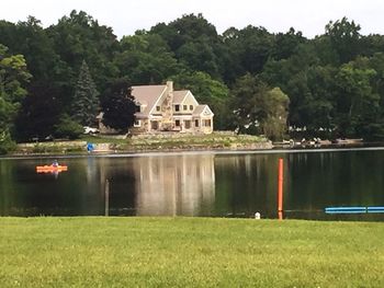 View of lake with trees in background