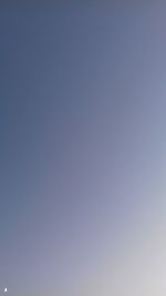 Low angle view of clear blue sky