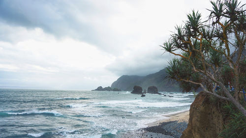 Scenic view of sea against sky