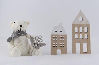 Stuffed toy against white background