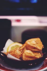 Close-up of served food