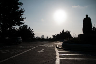 Road along trees
