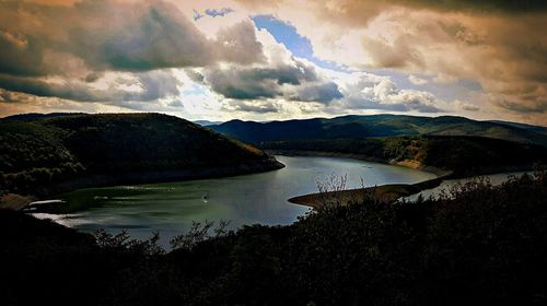 Scenic view of river against sky