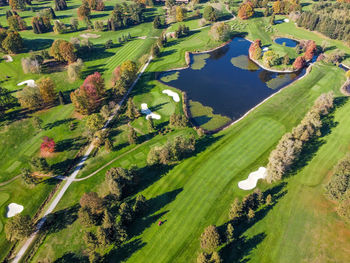 Aerial view of the golf course