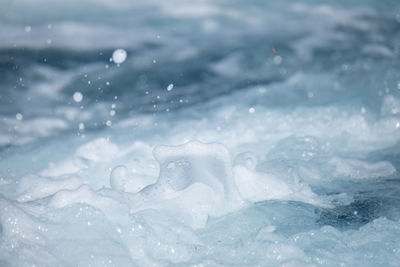 Close-up of frozen sea