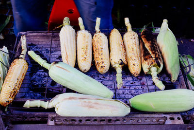 Food for sale at market stall