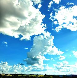 Low angle view of blue sky