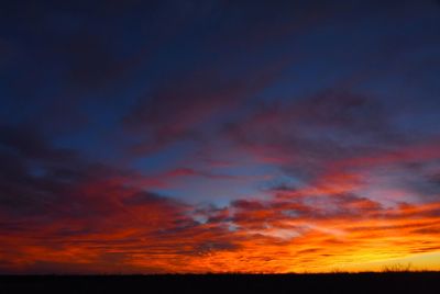 Scenic view of dramatic sky during sunset