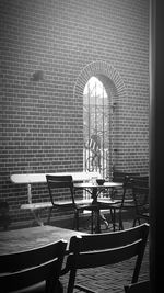 View of chairs and table