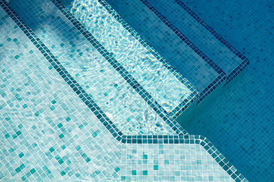 High angle view of swimming pool