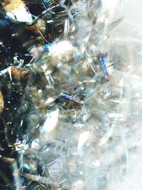 Full frame shot of glass with reflection