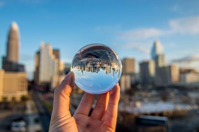 Charlotte through a glass ball