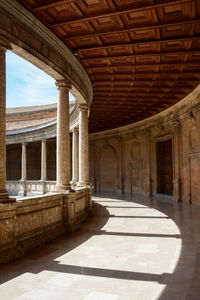 Corridor of historic building