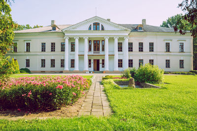 View of plants in front of building