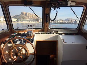 Control room of ship