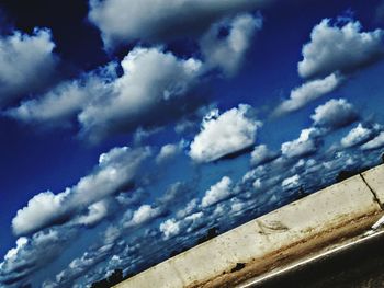 Low angle view of cloudy sky