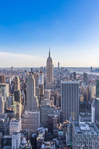 Aerial view of buildings in city