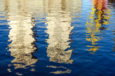 Reflection of buildings in river