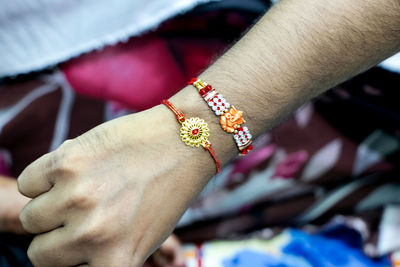 Rakhi during indian festival raksha bandhan