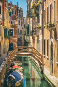 Canal amidst buildings in city