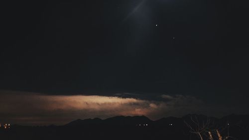 Scenic view of sky at night