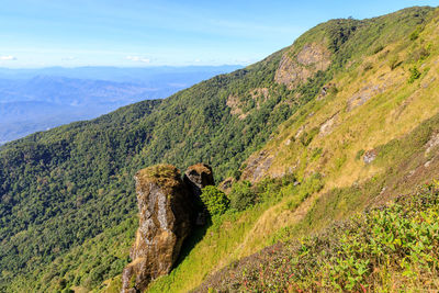 Scenery observation platform at kew mae pan nature trail, doi inthanon national park, chiang mai. 