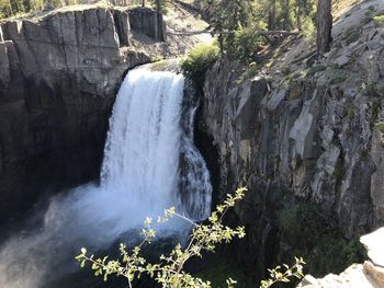 Scenic view of waterfall