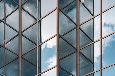 Full frame shot of glass window against sky