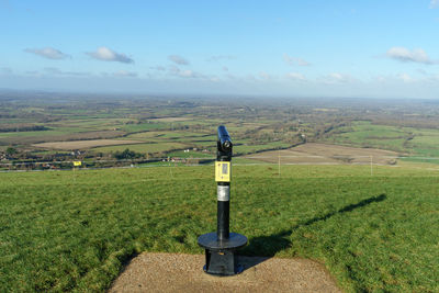 View of agricultural field against sky