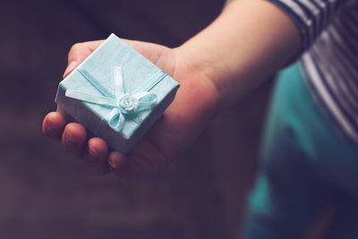 Woman holding gift