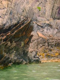 Scenic view of sea and rocks