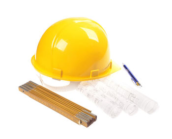 High angle view of yellow hat against white background