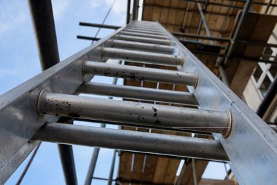 Low angle view of ladder