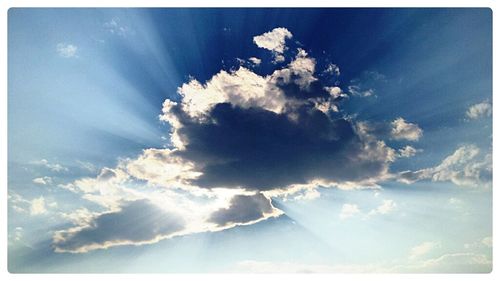 Low angle view of cloudy sky