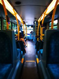 Interior of bus