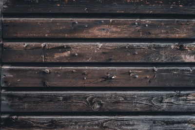 Full frame shot of old wooden wall