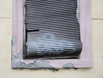 Close-up of window on wall