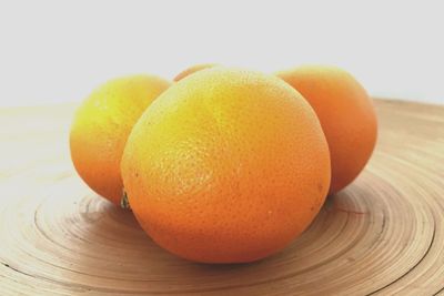 Close-up of orange on table