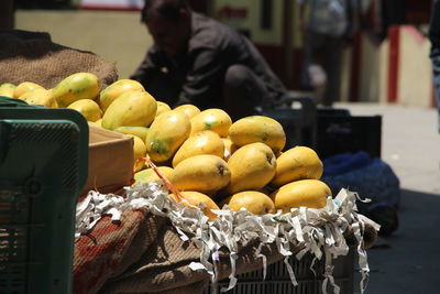 Fruits for sale at market stall