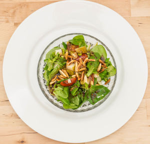 Directly above shot of food in bowl