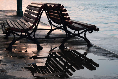 Pier over sea against sky