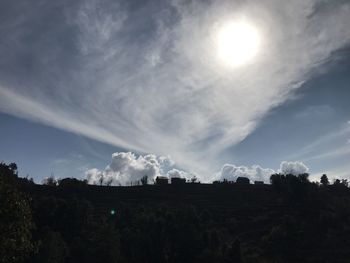 Scenic view of silhouette landscape against sky