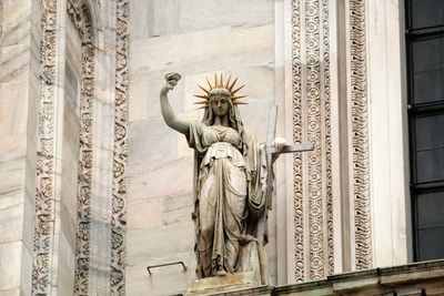 Low angle view of angel statue