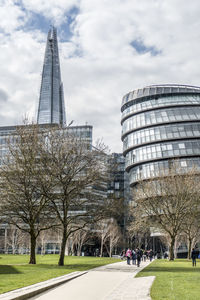 Low angle view of buildings against sky